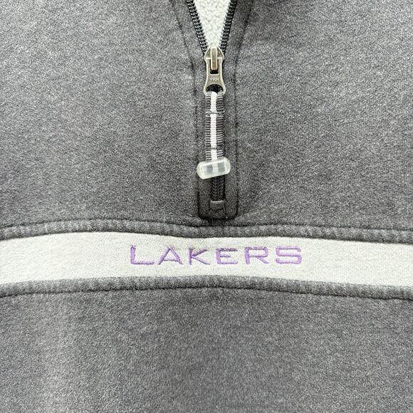 Vintage Lakers Mens Sweatshirt 1/4 Zip Size XXL Antigua Oversized 90s Embroidery - Picture 4 of 10